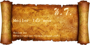 Weiler Tímea névjegykártya
