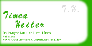 timea weiler business card