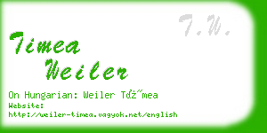 timea weiler business card